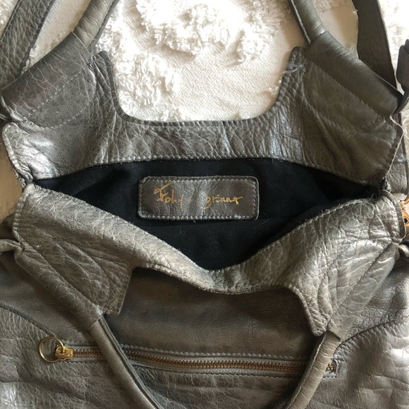 VINTAGE Foley + Corinna Leather Mid City Tote Bag - Picture 2 of 6